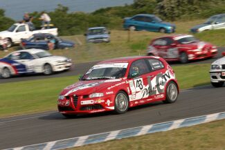 Alfa Romeo Squadra Corse 147 GTA in action during rounds 13 & 14 of the South African Production Car Championship at East London over the weekend