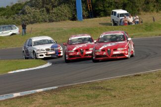 Alfa Romeo Squadra Corse 147 GTA in action during rounds 13 & 14 of the South African Production Car Championship at East London over the weekend