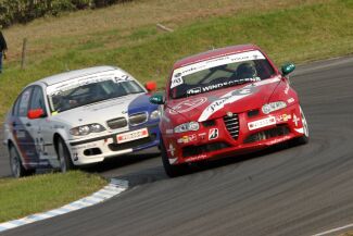 Alfa Romeo Squadra Corse 147 GTA in action during rounds 13 & 14 of the South African Production Car Championship at East London over the weekend