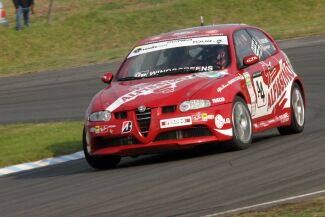 Alfa Romeo Squadra Corse 147 GTA in action during rounds 13 & 14 of the South African Production Car Championship at East London over the weekend