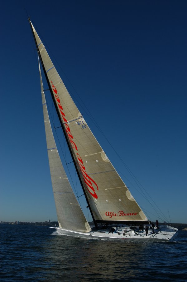 Alfa Romeo Maxi Yacht - Maiden Voyage, Sydney Harbour - 22nd July 2005