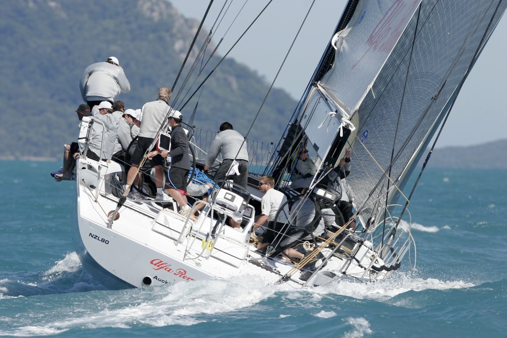 Today, the world's most modern sailing vessel, the New Zealand super maxi Alfa Romeo hit speeds of 17 knots as she sailed to victory in race three of the Hamilton Island Hahn Premium Race Week in the Whitsundays, named by Cook so long ago, and now one of Australia's most popular yacht cruising and racing waterways.