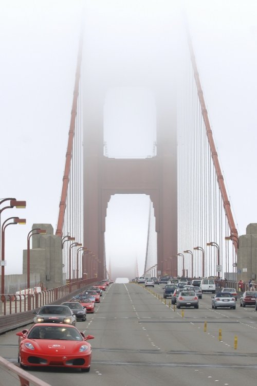 Ferrari Rally - Golden Gate Bridge, California