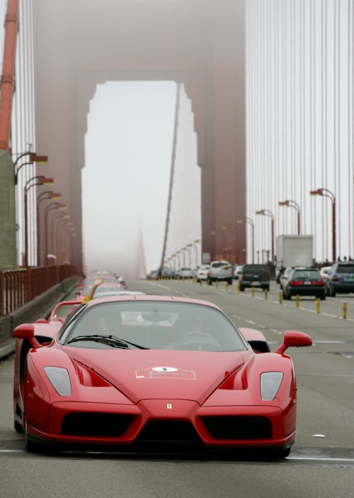 Ferrari Rally - Golden Gate Bridge, California