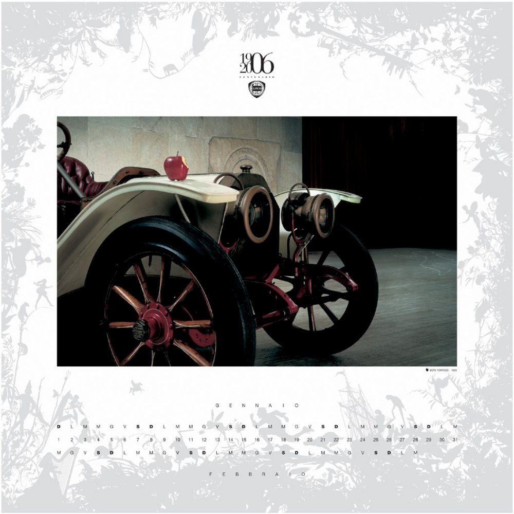 1906  2006: Once upon a time. This is the title of the calendar with which Lancia starts the celebrations for its centenary year.