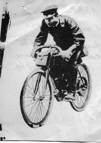 Carlo Maserati on his velocipede,1900