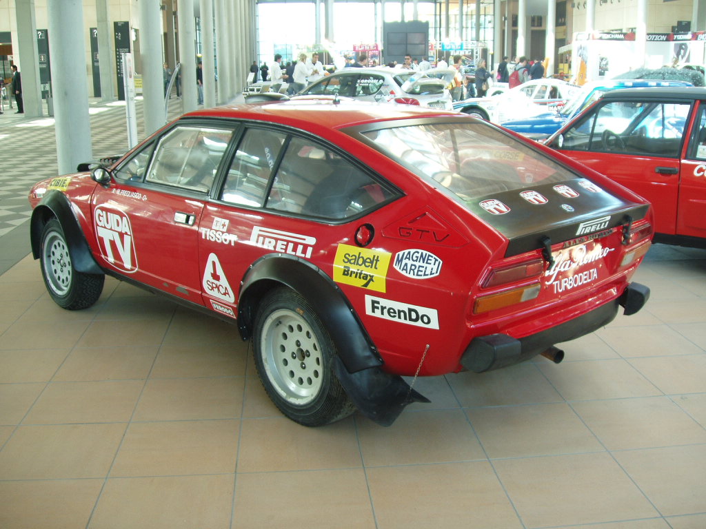 Quattroruorte magazine rally car display at the 2005 'My Special Car' Show in Rimini