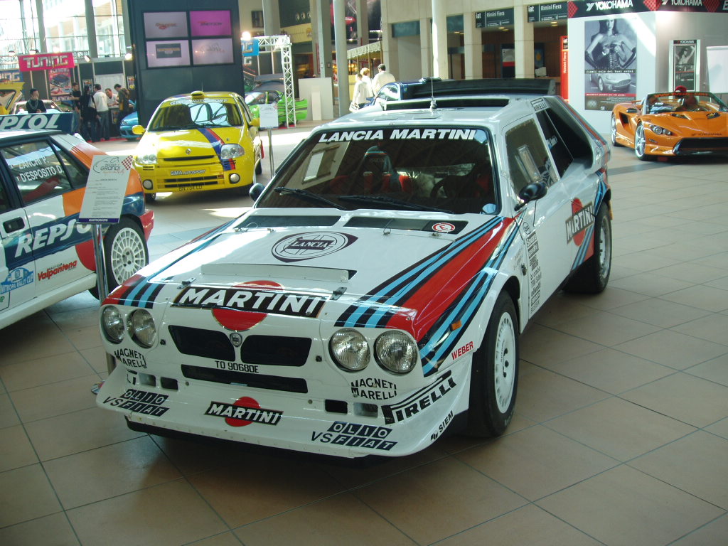 Quattroruorte magazine rally car display at the 2005 'My Special Car' Show in Rimini