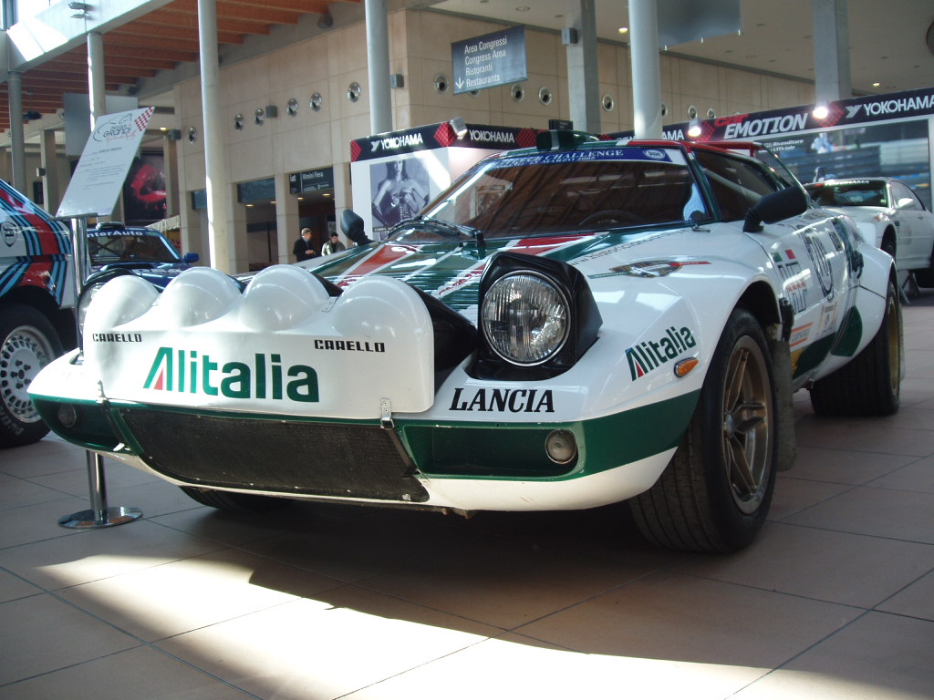 Quattroruorte magazine rally car display at the 2005 'My Special Car' Show in Rimini