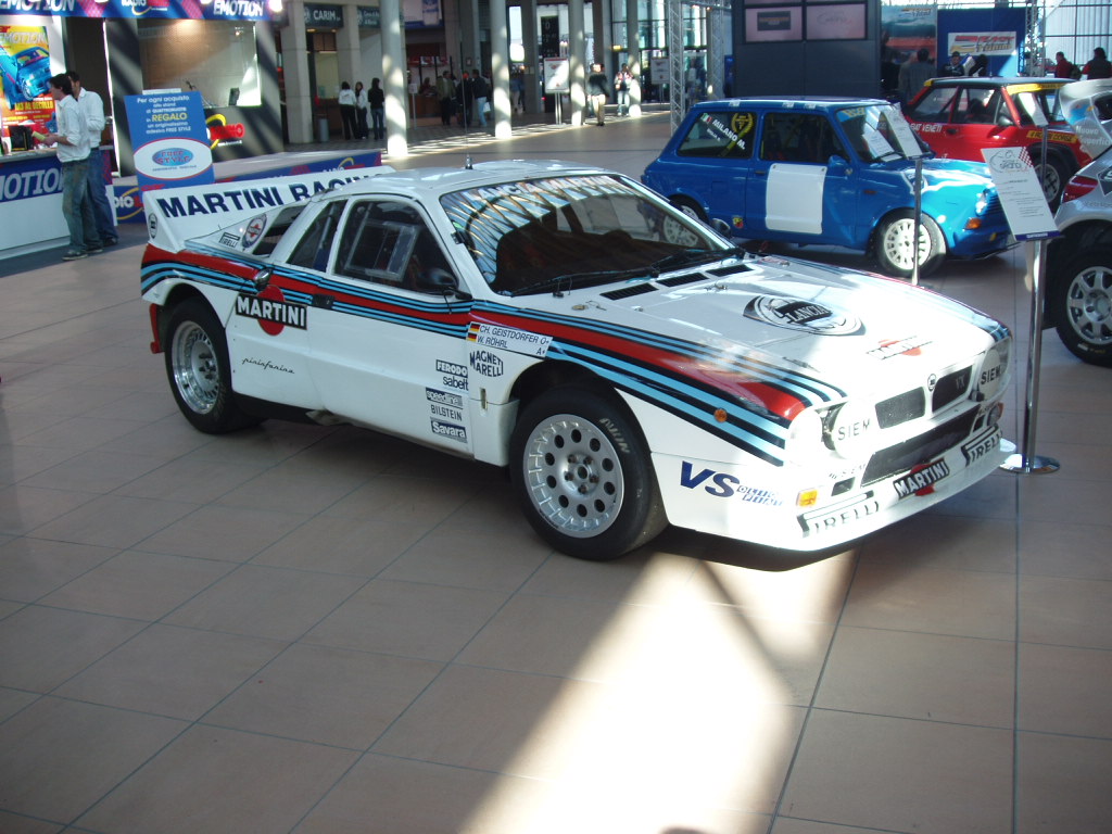 Quattroruorte magazine rally car display at the 2005 'My Special Car' Show in Rimini