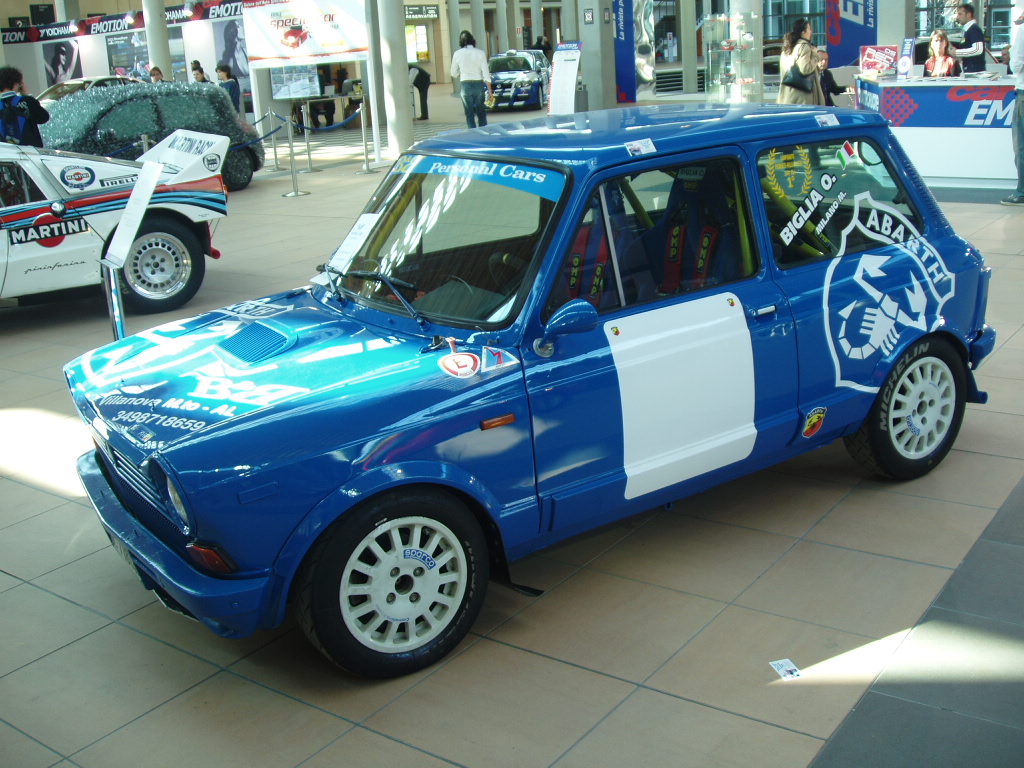 Quattroruorte magazine rally car display at the 2005 'My Special Car' Show in Rimini