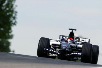 Minardi driver's Christijan Albers and Patrick Friesacher put in strong performances in the team new PS05 chassis during the first qualifying session for Sundays San Marino Grand Prix