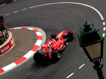 After the first qualifying session Rubens Barrichello and Michael Schumacher are tenth and eleventh respectively on the first  provisional  grid  for  Sundays  Monaco  Grand  Prix