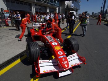 In the middle of driving on two days of a three day session for Scuderia Ferrari Marlboro at Silverstone last week, Rubens Barrichello talked about the test itself and his hopes for the next two races across the Atlantic