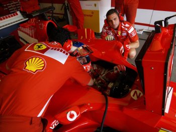 Just five days after taking the chequered flag in Montreal, the Scuderia Ferrari team was back on track in Indianapolis today