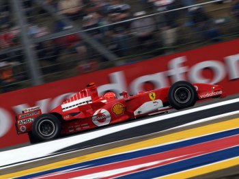 Michael Schumacher and Rubens Barrichello took a difficult sixth and seventh place for Scuderia Ferrari in this afternoon's British Grand Prix