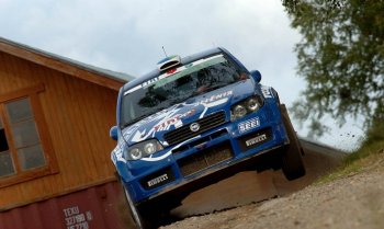 Despite rolling rolled his factory Fiat Punto twice on the Neste Finland Rally, Mirco Baldacci recovered to finish in an excellent fifth place in the FIA JWRC category