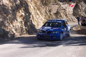 Fiat Punto Abarth Rally on the 2005 Monte Carlo Rally