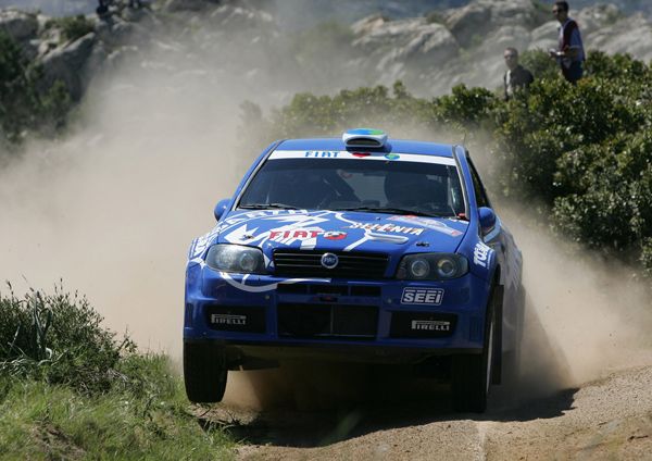 Fiat Punto Super 1600 on the 2005 FIA WRC Rally Italy-Sardinia