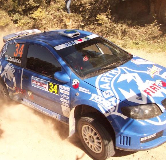 Fiat Punto Super 1600 on the 2005 WRC Italy-Sardinia Rally