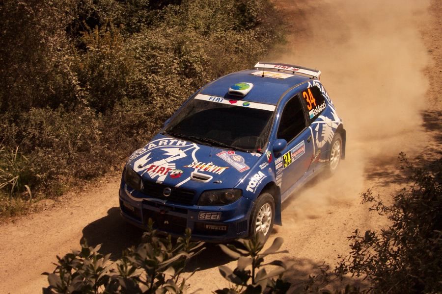 Fiat Punto Super 1600 on the 2005 WRC Italy-Sardinia Rally