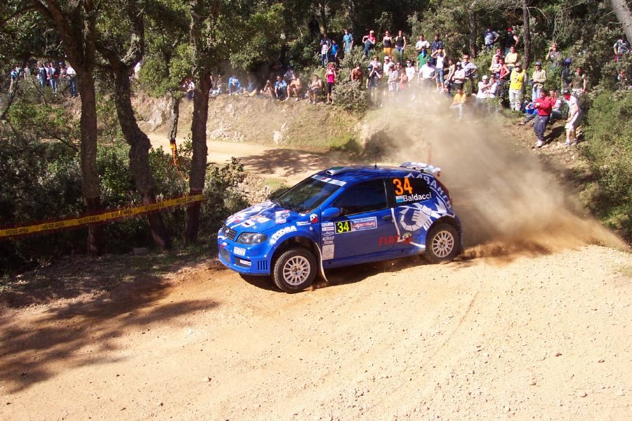 Fiat Punto Super 1600 on the 2005 WRC Italy-Sardinia Rally