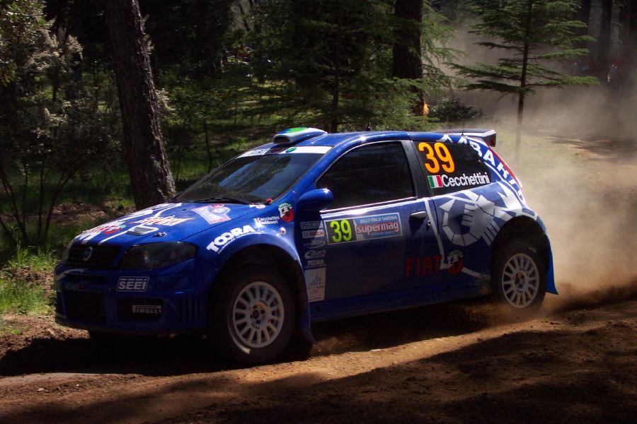 Fiat Punto Super 1600 on the 2005 WRC Italy-Sardinia Rally