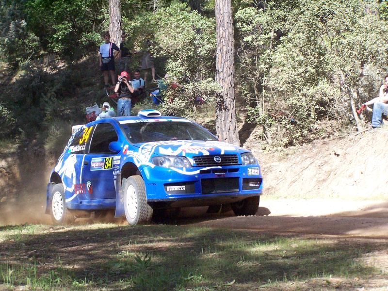 Fiat Punto Super 1600 on the 2005 WRC Italy-Sardinia Rally