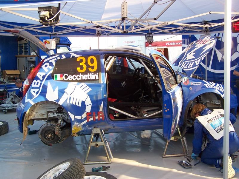 Fiat Punto Super 1600 on the 2005 WRC Italy-Sardinia Rally