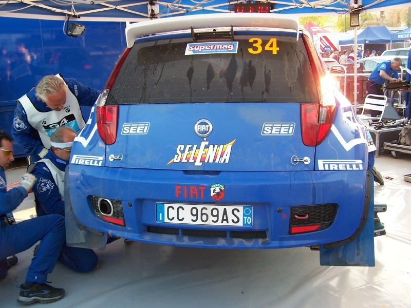 Fiat Punto Super 1600 on the 2005 WRC Italy-Sardinia Rally