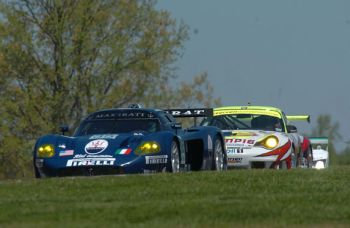 The Maserati MC 12, in the hands of Andrea Bertolini and Fabrizio De Simone, qualified third in the GT1 class this afternoon for tomorrow's ALMS Grand Prix of Atlanta