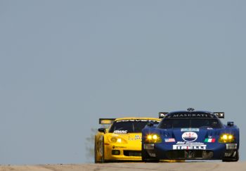 Andrea Bertolini and Fabrizio De Simone raced consistently at Road Atlanta yesterday to claim the Maserati MC 12's first ever podium finish in the American Le Mans Series