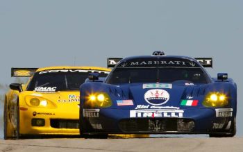 Maserati versus Corvette at Road Atalanta (above): a fine podium finish in the car's second ALMS race together with a reduced ballast load set the Risi Competizione-supported team up nicely to do battle  at  Mid  Ohio  over  this  weekend