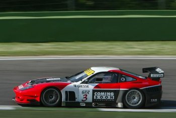 The Ferrari 575 GTC Evo 2005 cars entered by GPC Sport put in a good performance in Italy, with the nr 3 car of Melo and Belloc running competitively in the top three until a drive-through penalty and a fuel problem brought their race to a premature end