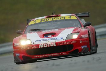 Pedro Lamy and Gabriele Gardel drove a magnificent race at Brno to win the fifth round of the FIA GT Championship this afternoon, in the Larbre  Comptition  Ferrari  550  Maranello