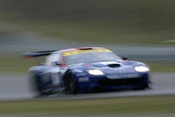 Nicolay Fomenko took over for the third stint in the Russian Age Racing Ferrari 550 Maranello on intermediate tyres, but was unable to find a rhythm and lost two laps in the space of an 18 lap stint, dropping the Ferrari down to eighth position