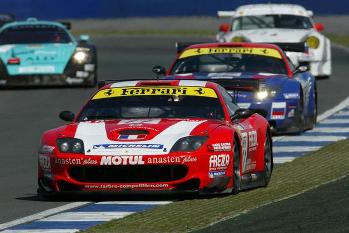 After three hours of very close, competitive racing at Silverstone under sunshine and blue skies, the Larbre Competition Ferrari 550 Maranello finished the three hour race in sixth place on the track,  but  in  fourth  in  the  points