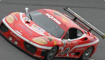 The JMB Racing USA Ferrari 360 at speed during last year's edition of the Daytona 24 Hours