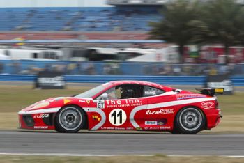 The JMB Racing USA Ferrari 360 at speed during last year's edition of the Daytona 24 Hours