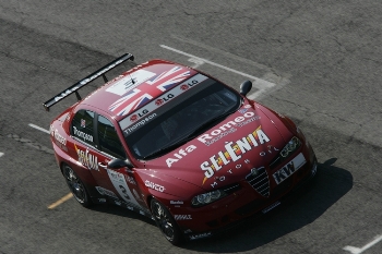 SEAT's Jason Plato has received at grid position penalty due to his collision with Alfa Romeo's James Thompson  (above)