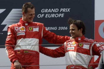 MICHAEL SCHUMACHER AND FELIPE MASSA - 2006 EUROPEAN GRAND PRIX