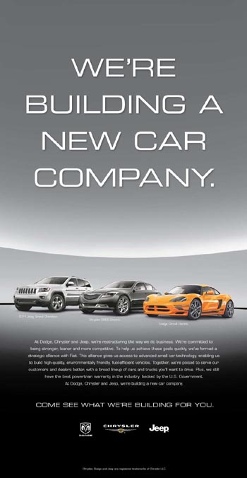 WE'RE BUILDING A NEW CAR COMPANY - CHRYSLER