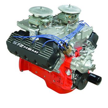 With 650 horsepower and a monstrous 660 lb.-ft. of torque, the 572 cubic-inch HEMI is the centerpiece of Mopars crate engine program. It continues the heritage of the 1960s HEMI engines made popular in vehicles including the Plymouth Barracuda HEMI Cuda, Plymouth Satellite and Dodge Charger. 