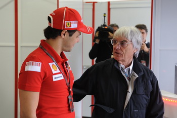 FELIPE MASSA AND BERNIE ECCLESTONE - FERRARI, FRIDAY PRACTICE, INTERLAGOS