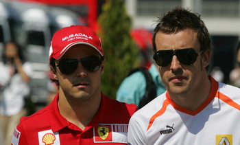 FERNADO ALONSO AND FELIPE MASSA