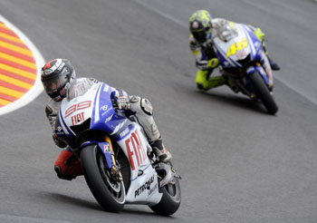 JORGE LORENZO AND VALENTINO ROSSI - 2009 GRAND PRIX DE CATALUNYA, BARCELONA