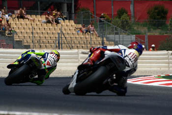 JORGE LORENZO AND VALENTINO ROSSI - 2009 GRAND PRIX DE CATALUNYA, BARCELONA