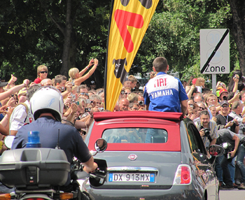 JORGE LORENZO, FIAT 500 C - BRNO