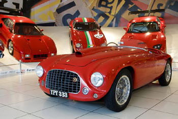 The legendary Ferrari 166 MM, the car Luigi Chinetti and Lord Selsdondrove to the Prancing Horse's first ever victory at Le Mans in 1949, is currently on display at the Galleria Ferrari