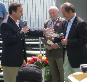 VALENTINO BALBONI WITH THE KEYS TO THE CITY OF MONTEREY